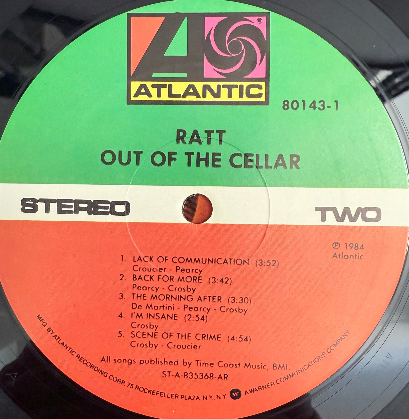 RATT - Out Of The Cellar - USED LP VINYL - ORIGINAL 1984 USA PRESS - VG+/VG+