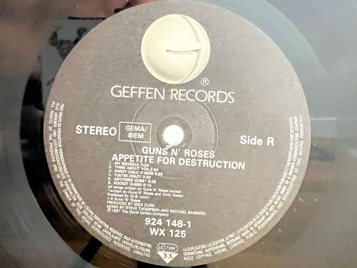 GUNS N ROSES - Appetite For Destruction - USED LP VINYL - VG/VG