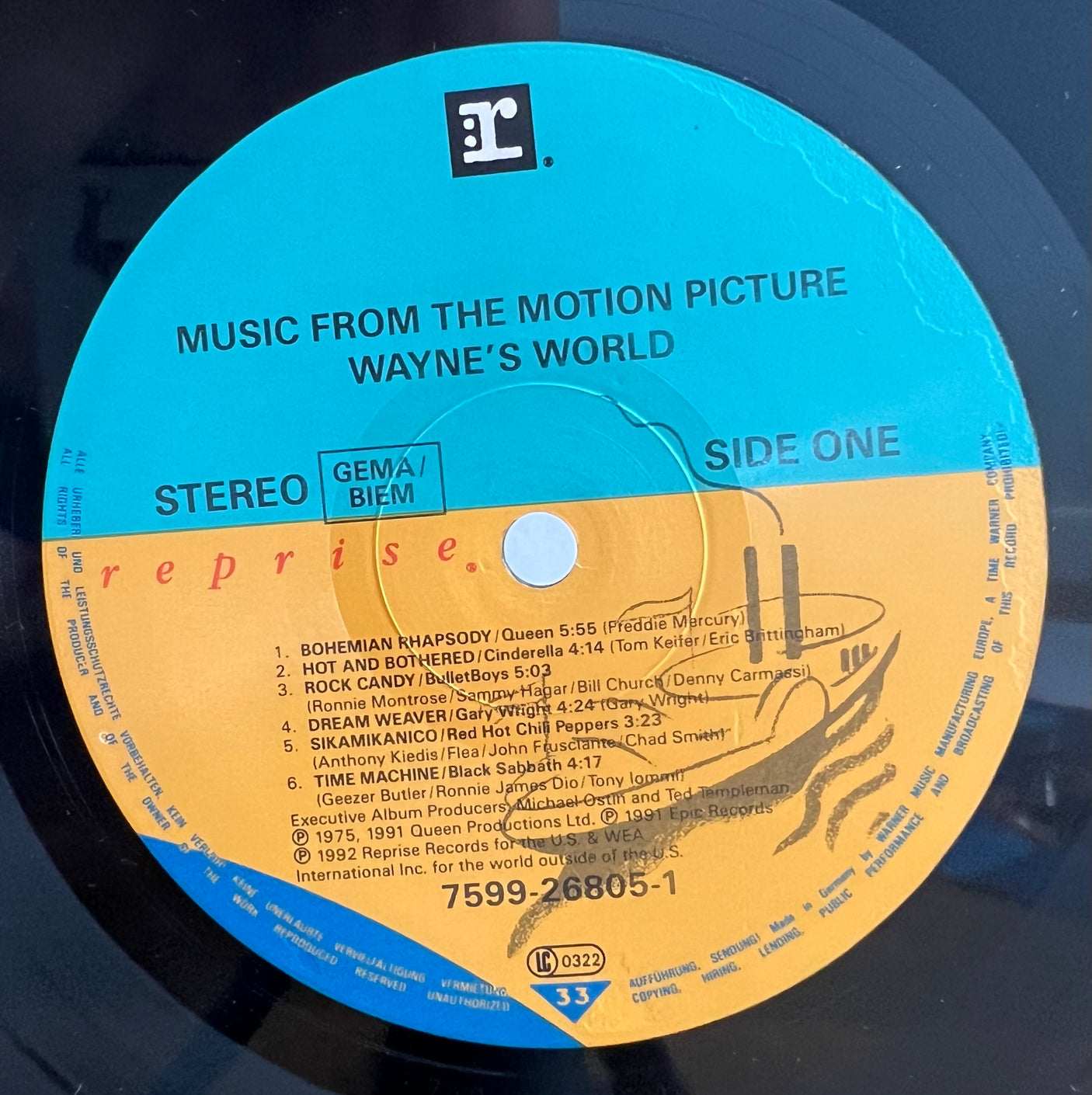WAYNE'S WORLD - Music From The Motion Picture - USED LP VINYL - VG+/VG+