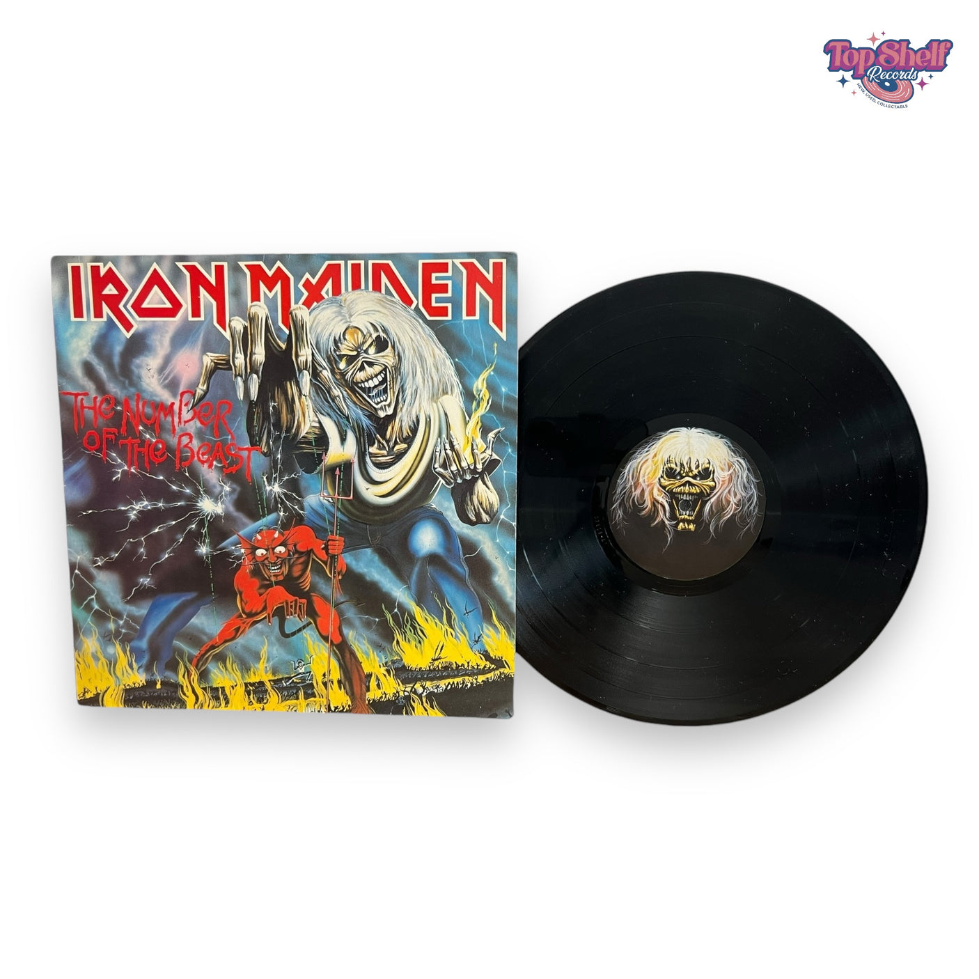 IRON MAIDEN - The Number Of The Beast - USED LP VINYL - VG+/VG+