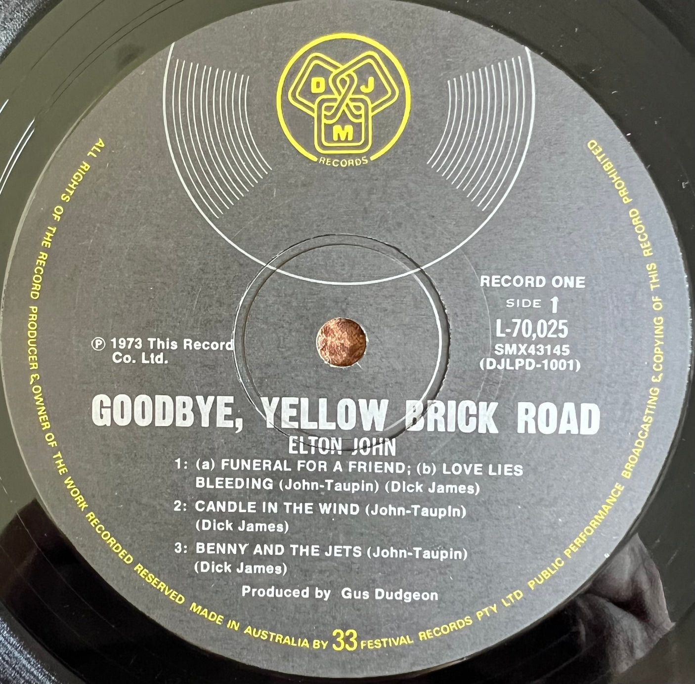 ELTON JOHN - Goodbye Yellow Brick Road - USED VINYL LP - VG+/VG+