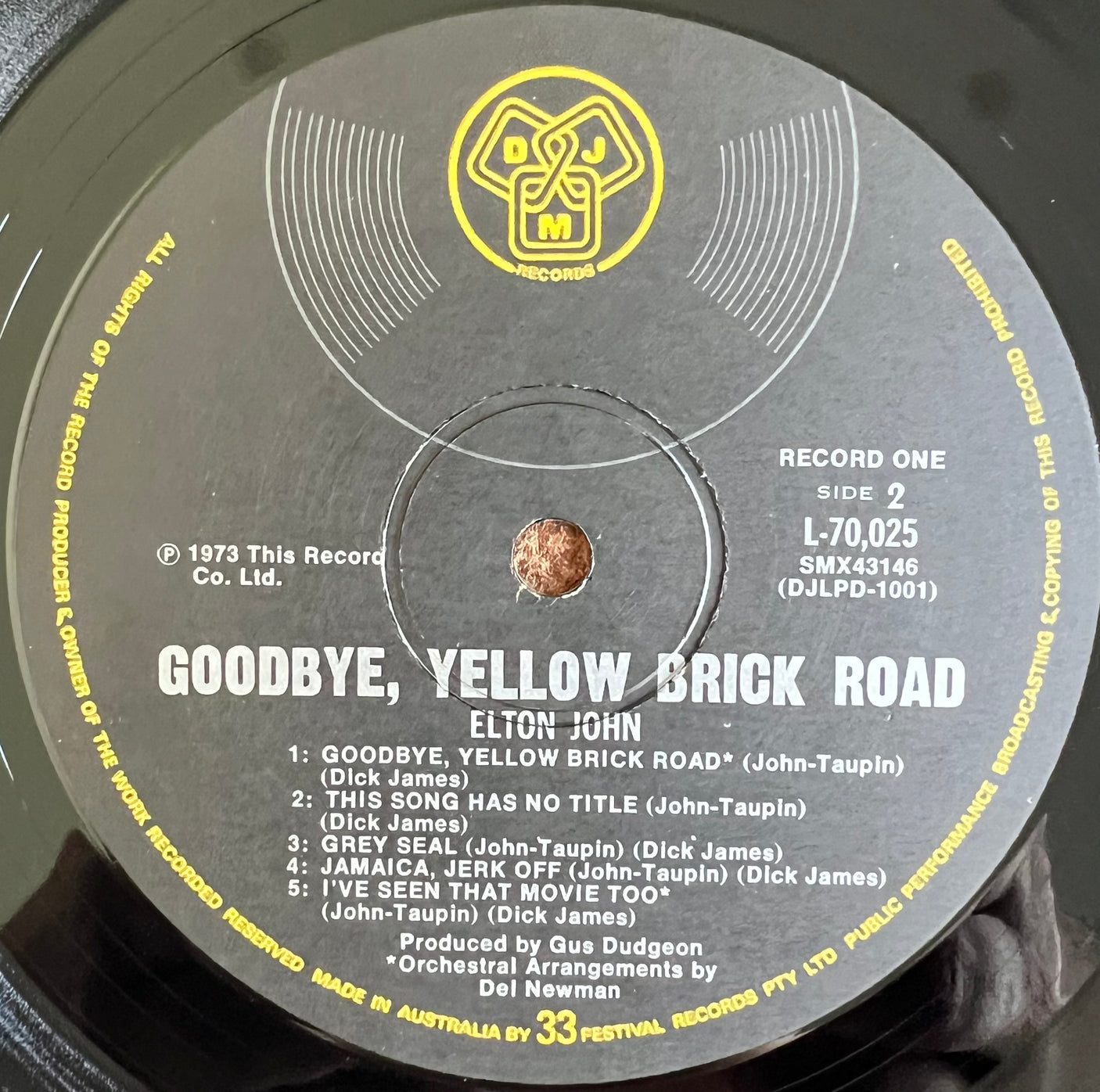 ELTON JOHN - Goodbye Yellow Brick Road - USED VINYL LP - VG+/VG+