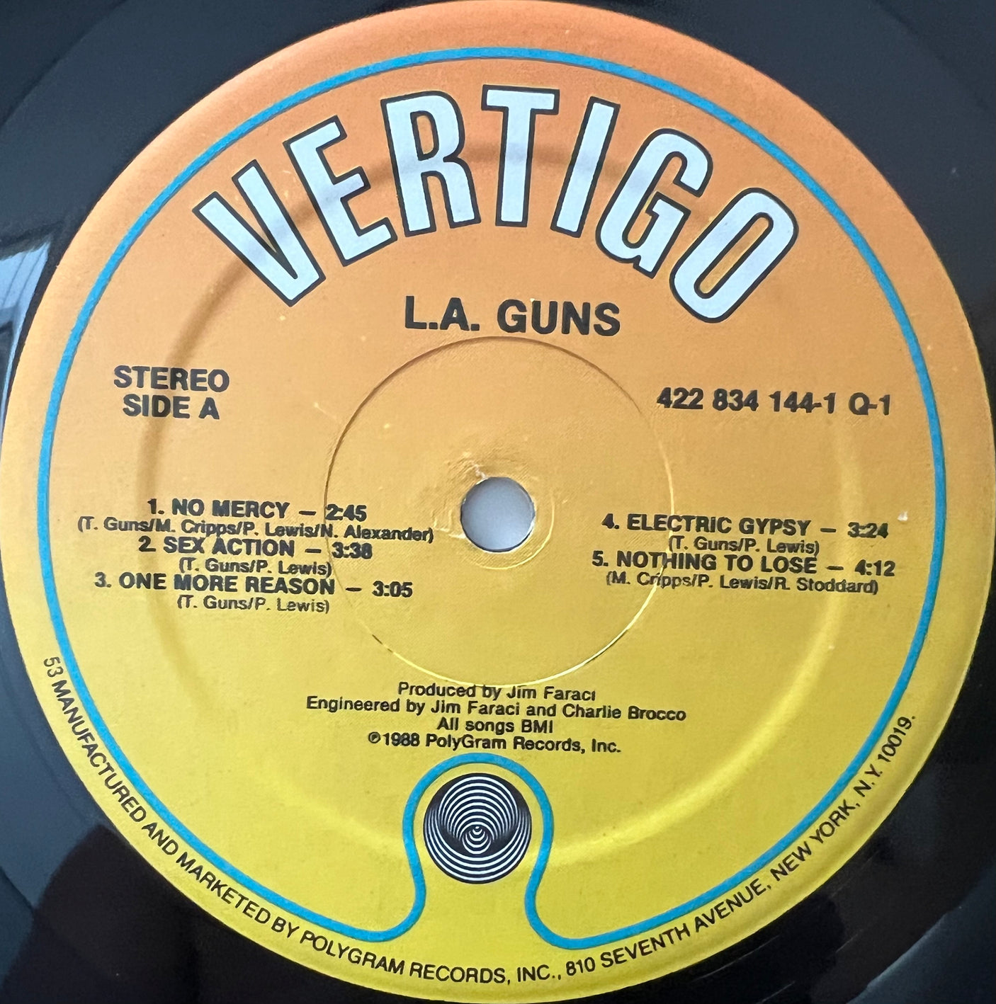 LA GUNS - LA Guns (Self Titled) - USED LP VINYL - VG+/VG+
