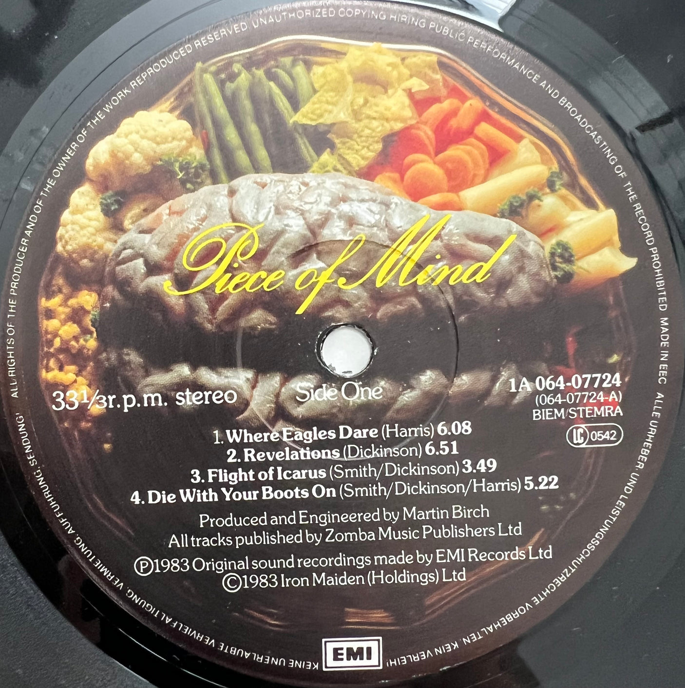 IRON MAIDEN - Piece Of Mind - USED LP VINYL - VG+/VG+