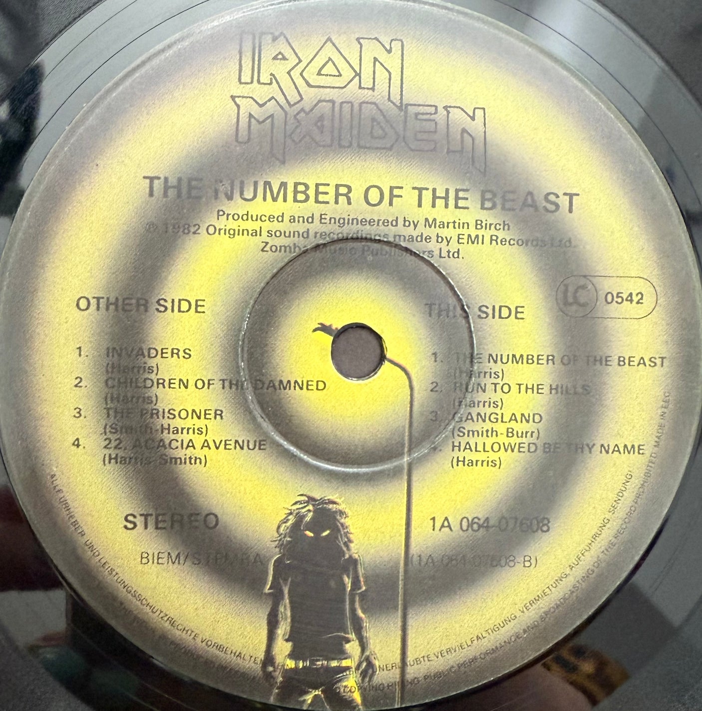 IRON MAIDEN - The Number Of The Beast - USED LP VINYL - ORIGINAL 1982 EUROPE PRESS - VG/VG