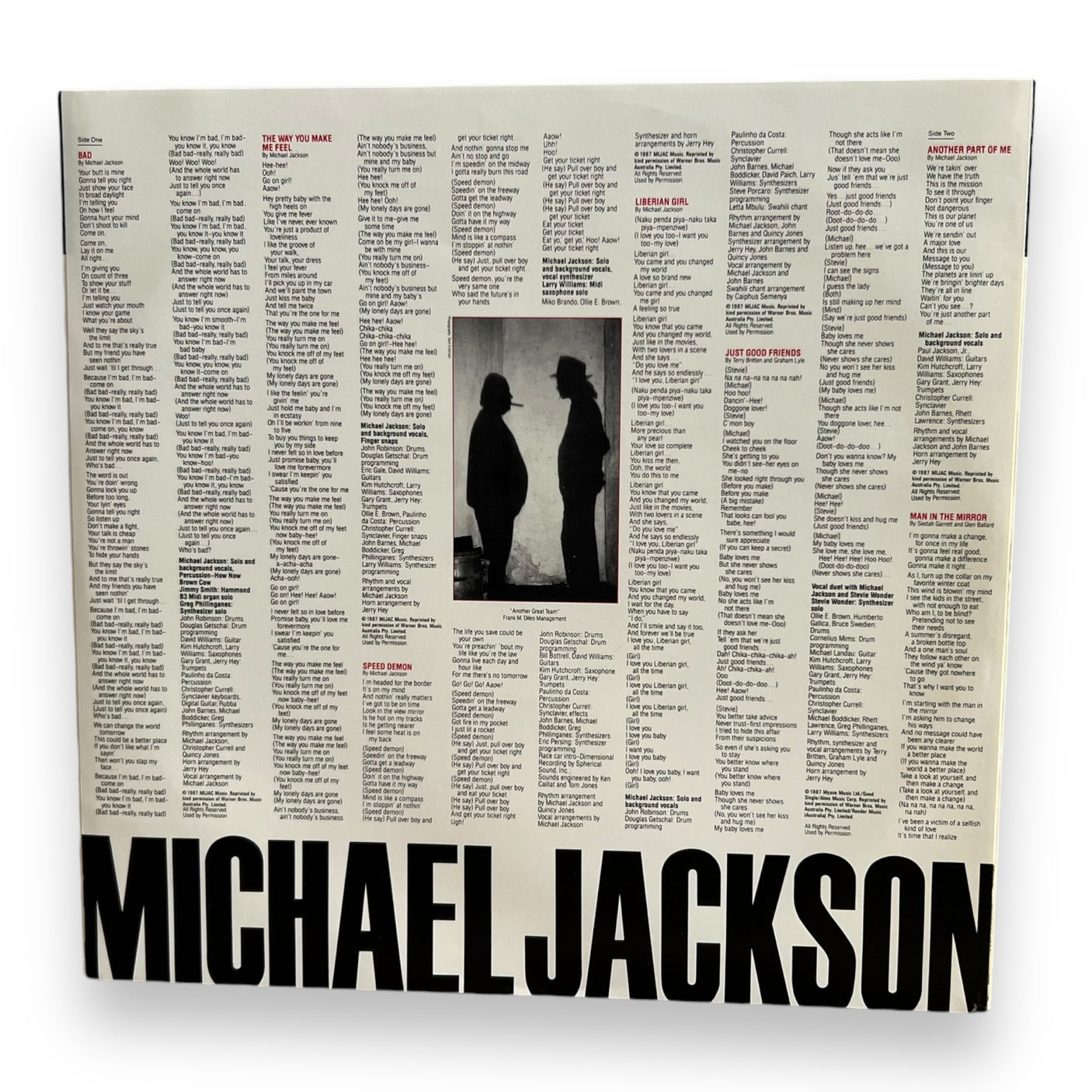 MICHAEL JACKSON - Bad - USED LP VINYL - VG+/VG+