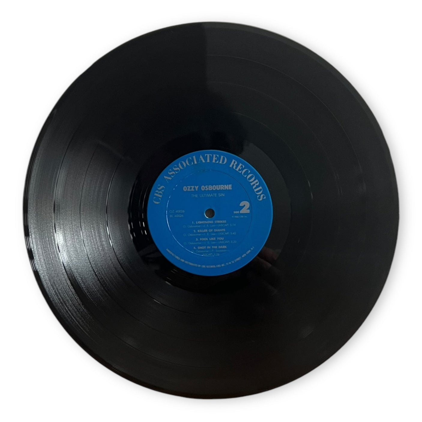 OZZY OSBOURNE - The Ultimate Sin - USED LP VINYL - ORIGINAL 1986 USA PRESS - VG+/VG+