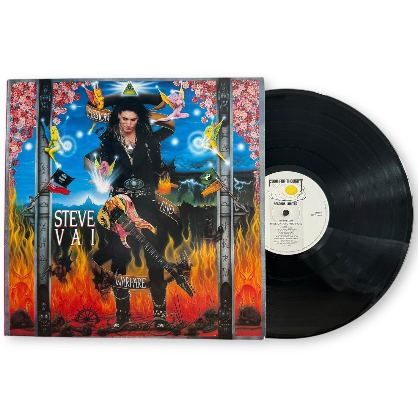 STEVE VAI - Passion And Warfare - USED LP VINYL - ORIGINAL 1990 UK PRESS - VG+/NM