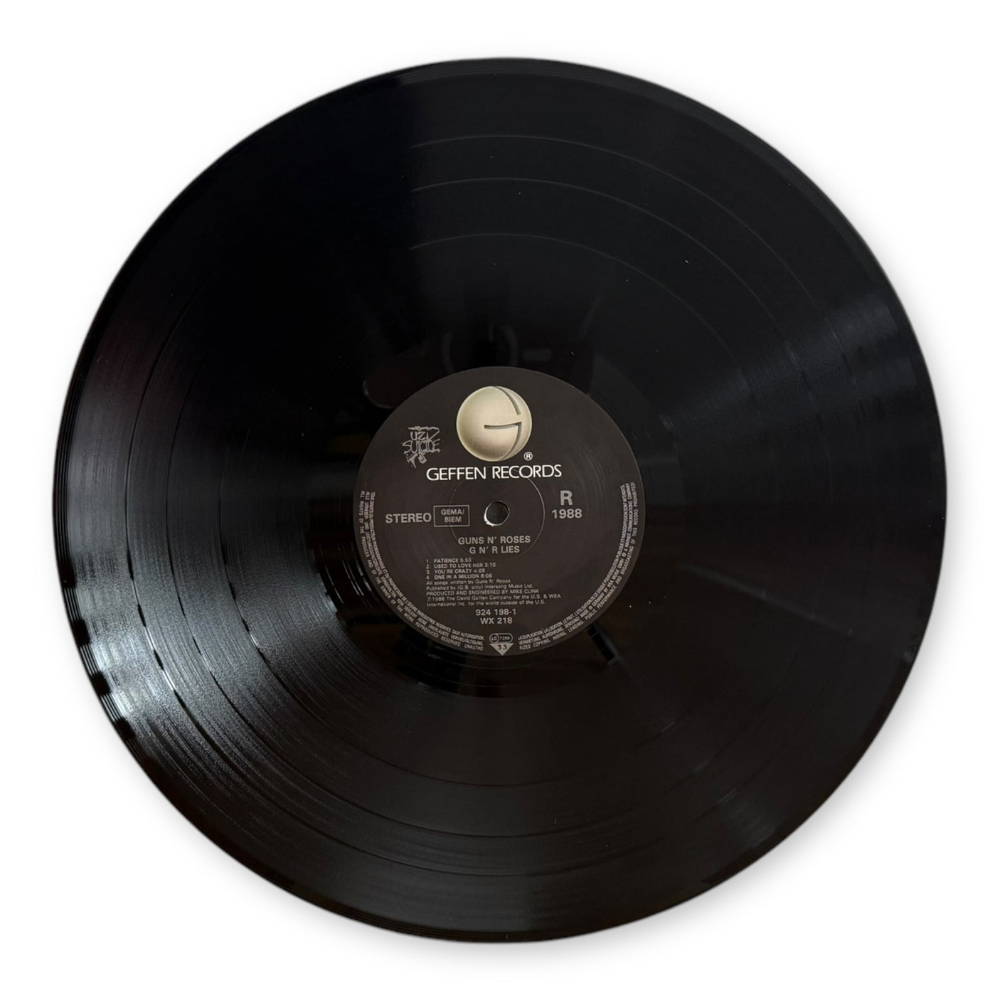 GUNS N ROSES - GN'R Lies - USED LP VINYL - ORIGINAL 1988 EUROPE PRESS - VG+/NM