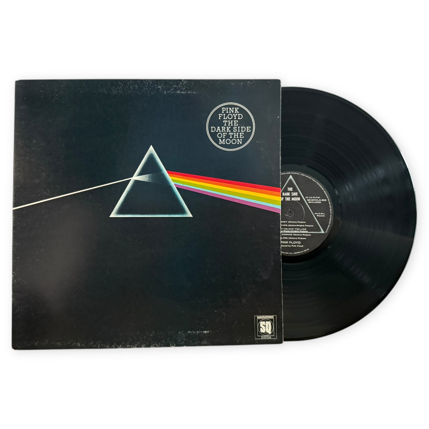 PINK FLOYD - The Dark Side Of The Moon - USED LP VINYL - AUSTRALIAN QUADRAPHONIC EDITION - VG/VG