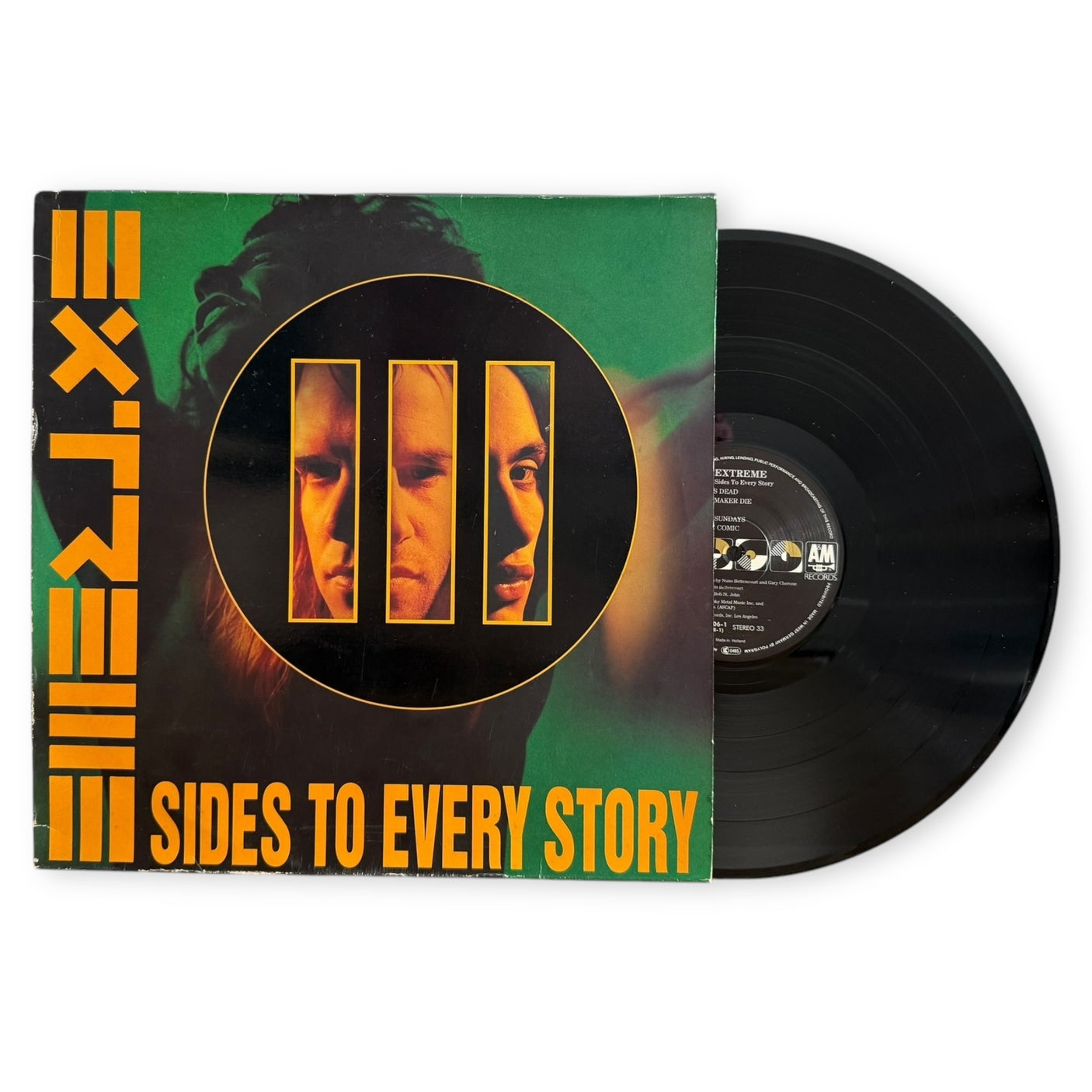 EXTREME - III Sides To Every Story - USED LP VINYL - ORIGINAL 1992 EUROPE PRESS - VG+/VG+