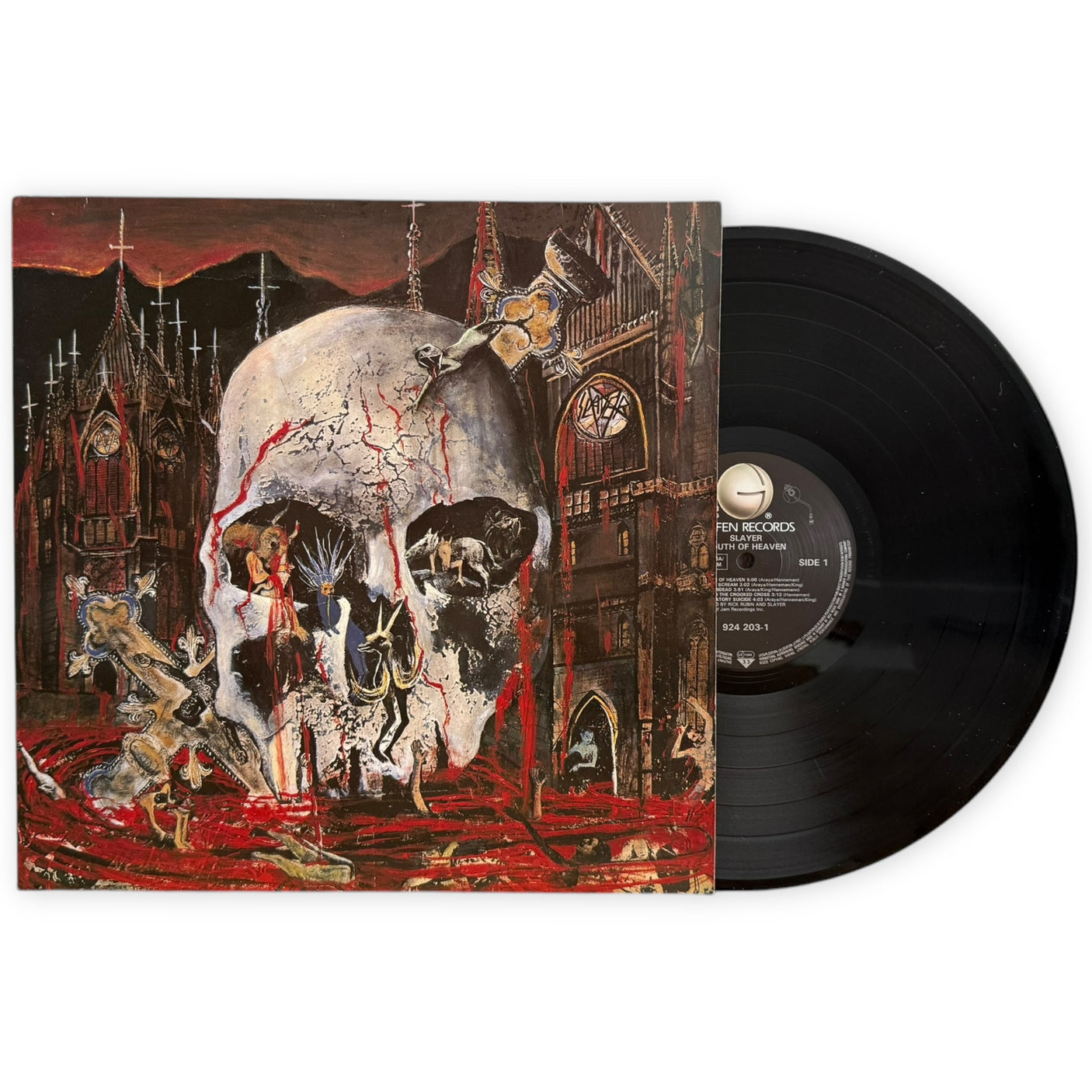 SLAYER - South Of Heaven - USED LP VINYL - ORIGINAL 1988 EUROPE PRESS - VG+/VG+