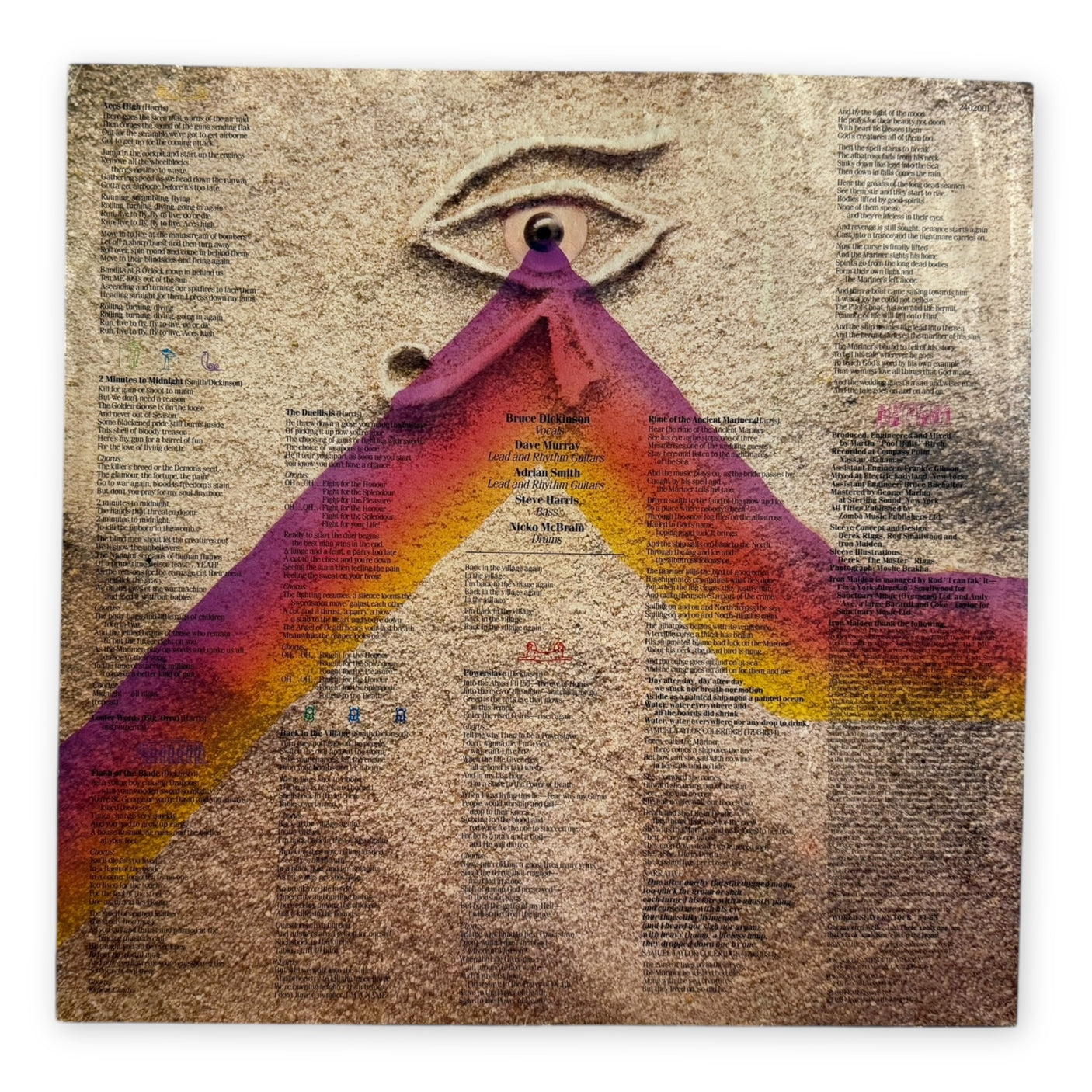 IRON MAIDEN - Powerslave - USED LP VINYL - ORIGINAL 1984 EUROPE PRESS - VG+/VG+