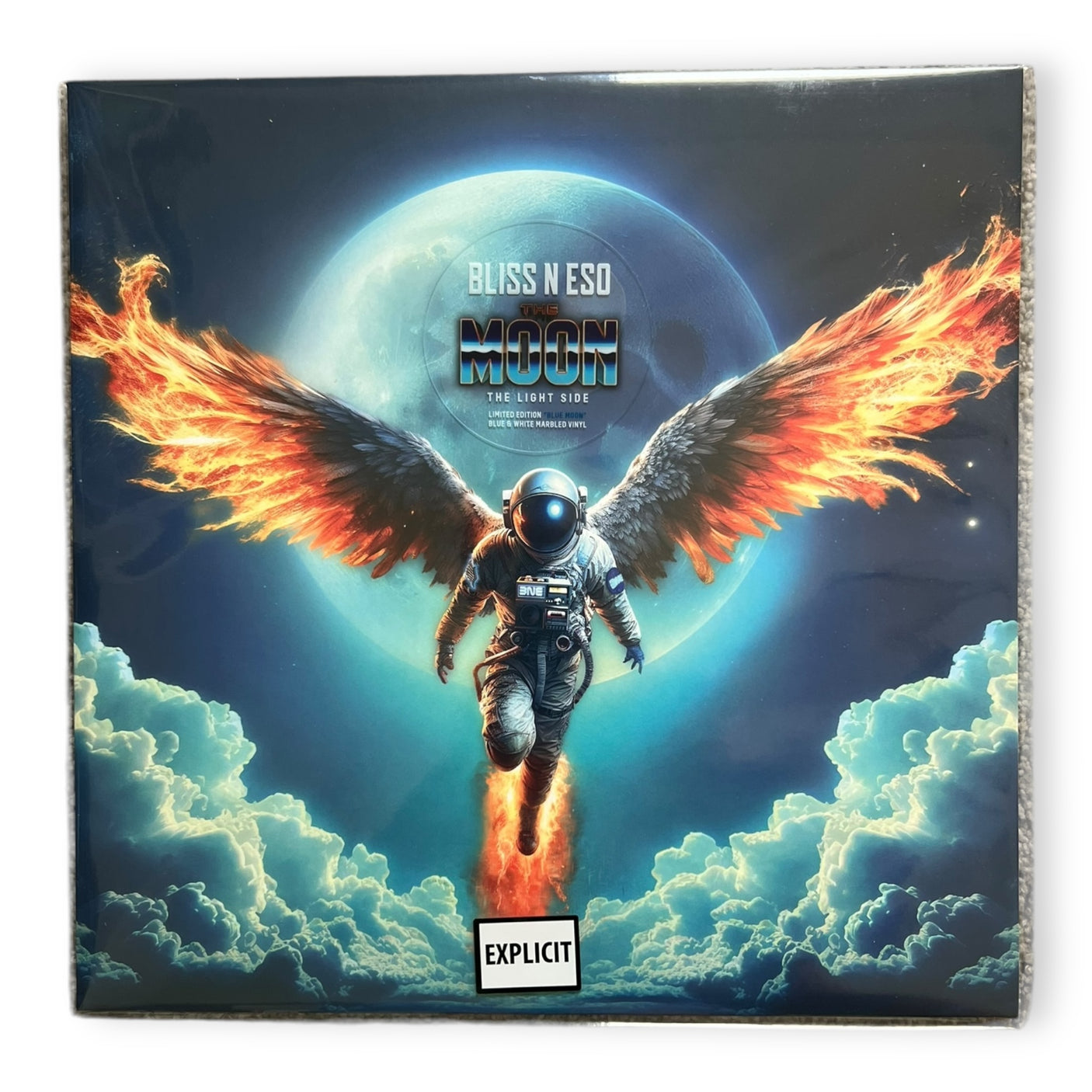 BLISS N ESO - The Moon (The Light Side) - BLUE & WHITE MARBLED VINYL - LP VINYL - BRAND NEW