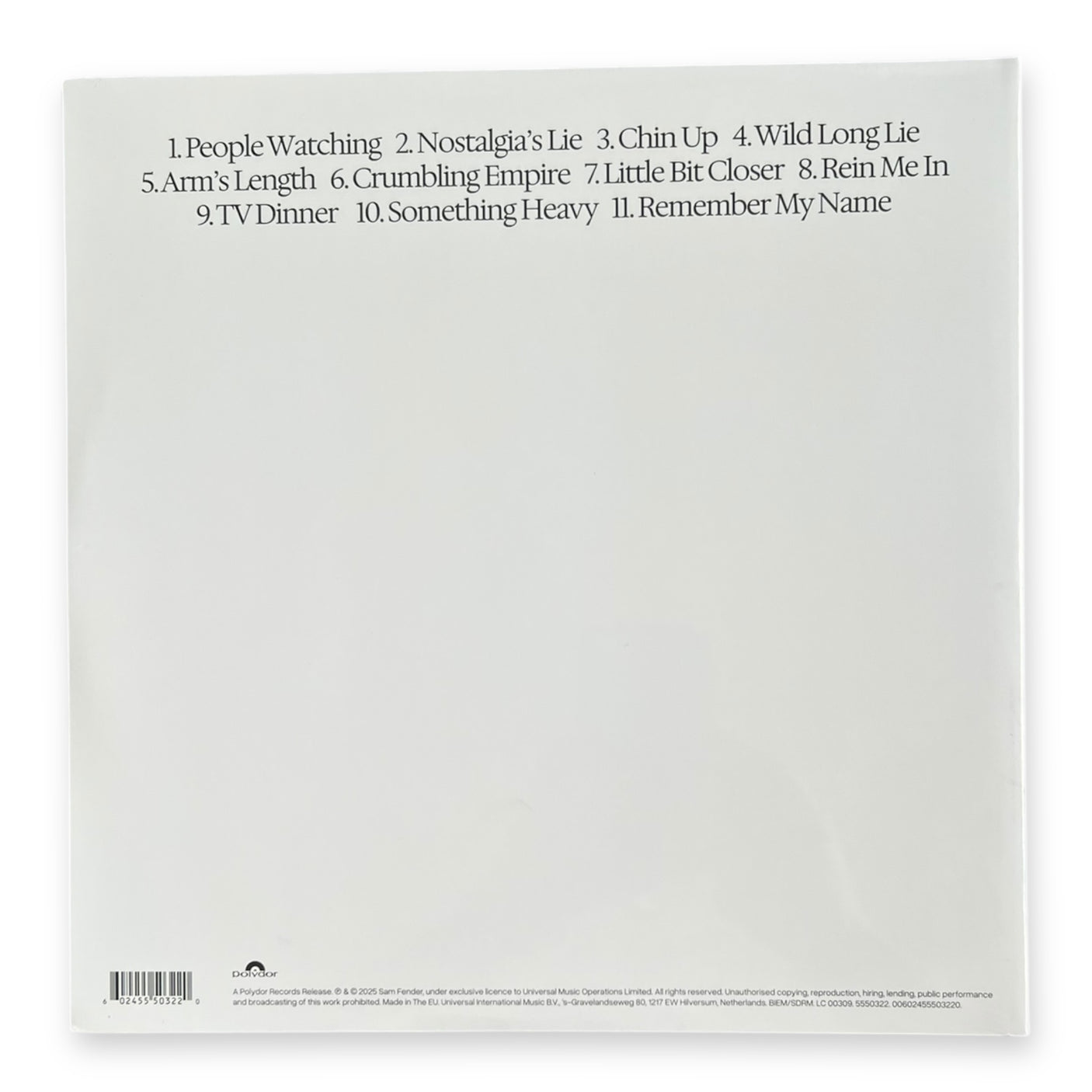 SAM FENDER - People Watching - LP VINYL - BRAND NEW