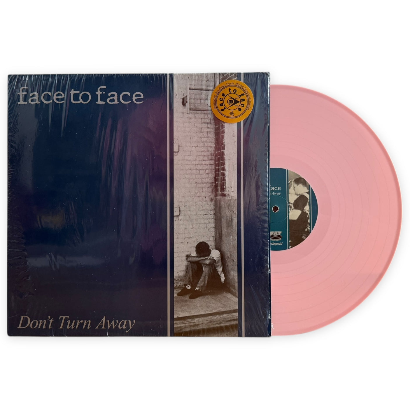FACE TO FACE - Don't Turn Away - USED LP VINYL - REISSUE - PINK VINYL - 2023 USA PRESS - M/NM