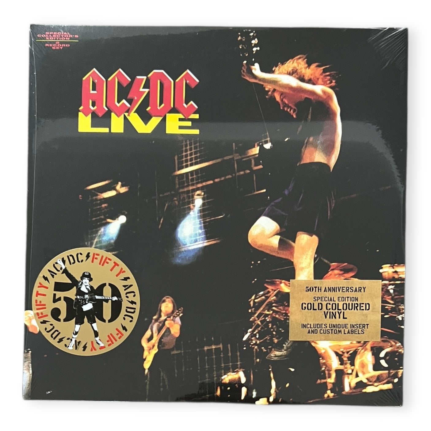 AC/DC - Live (Collectors Edition) - 2 x LP VINYL - 50th ANNIVERSARY GOLD NUGGET 180gm Vinyl - BRAND NEW