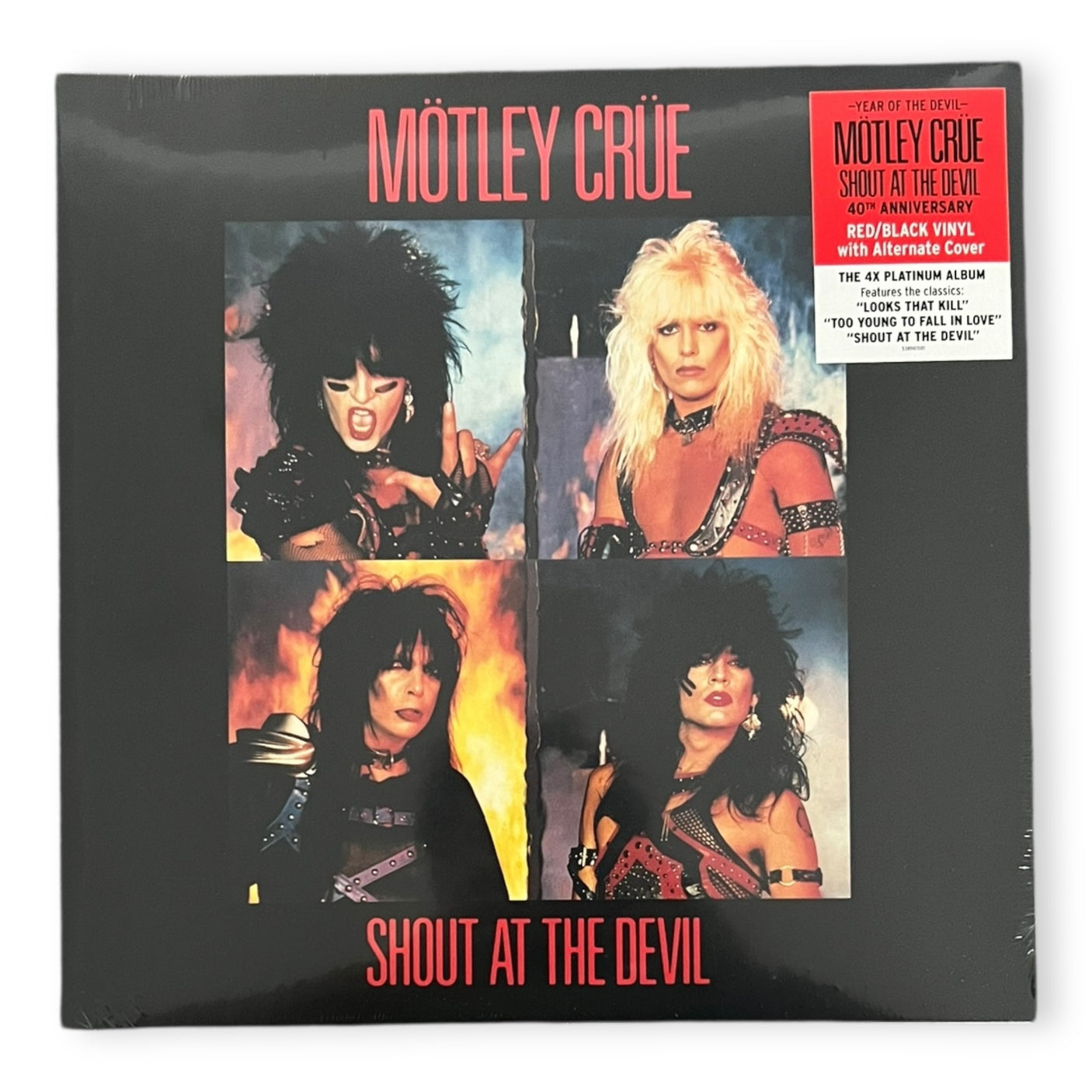 MOTLEY CRUE - Shout At The Devil (40th Anniversary Edition) - LP VINYL - RED & BLACK VINYL - BRAND NEW