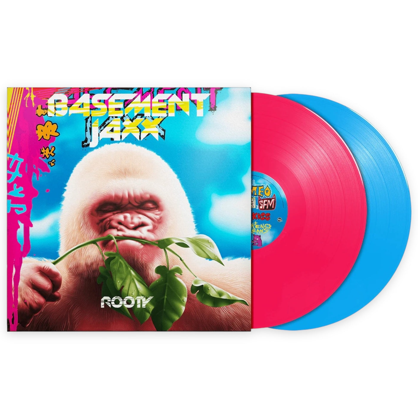 BASEMENT JAXX - Rooty - LP VINYL - PINK & BLUE VINYL - REISSUE - BRAND NEW