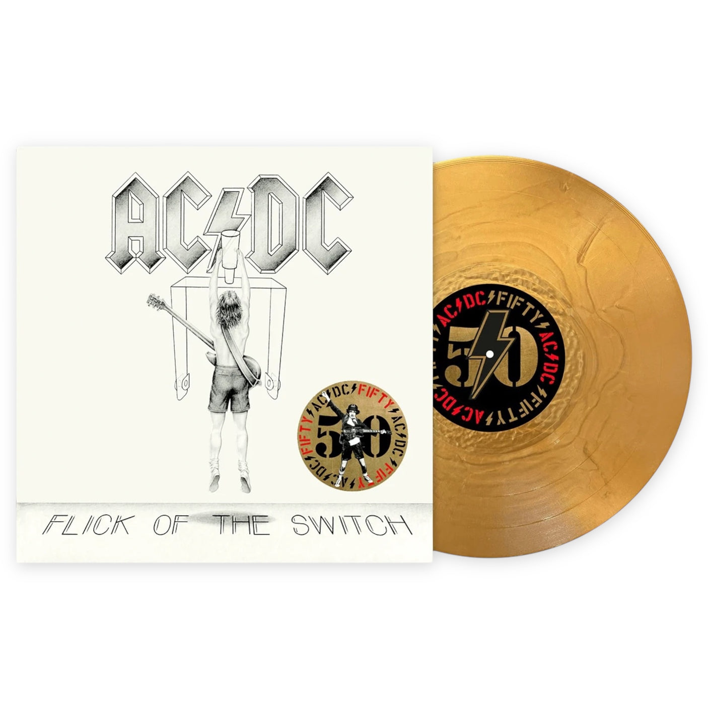 AC/DC - Flick Of The Switch - LP VINYL - 50th ANNIVERSARY GOLD NUGGET VINYL - BRAND NEW
