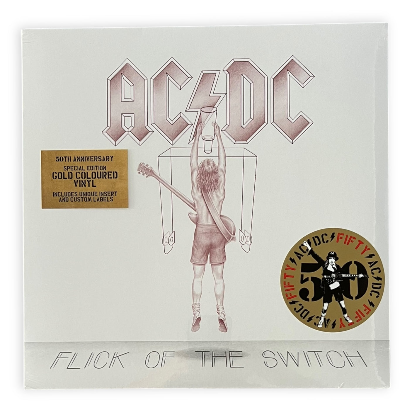 AC/DC - Flick Of The Switch - LP VINYL - 50th ANNIVERSARY GOLD NUGGET VINYL - BRAND NEW