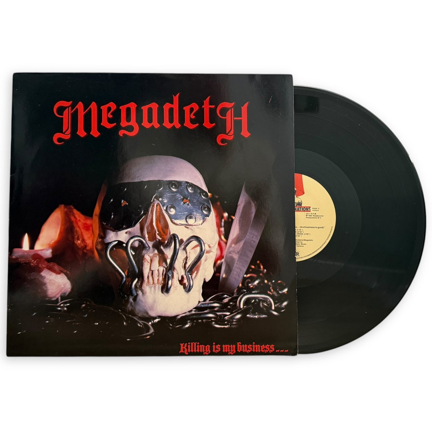 MEGADETH - Killing Is My Business... And Business Is Good - USED LP VINYL - ORIGINAL 1985 EUROPE PRESS - VG+/VG+