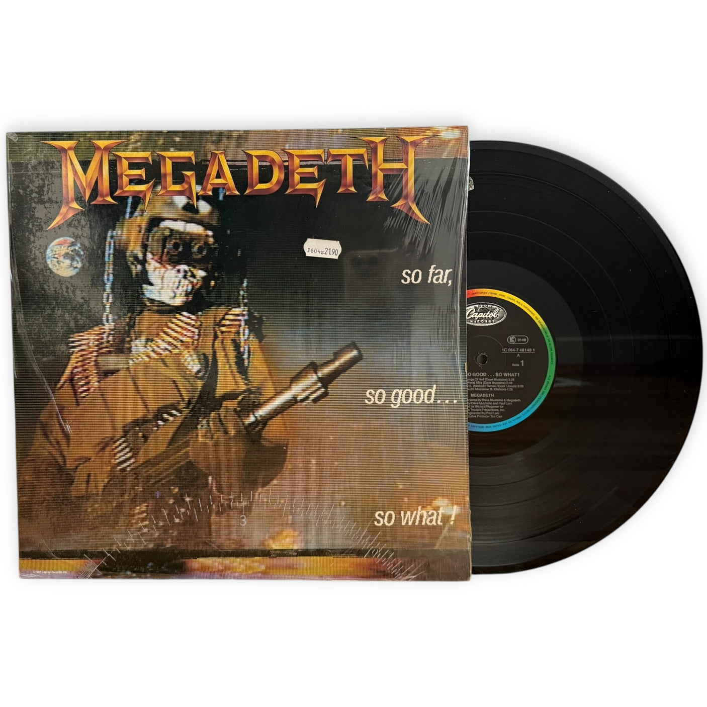 MEGADETH - So Far, So Good… So What! - USED LP VINYL - ORIGINAL 1988 EUROPE PRESS - VG+/VG+