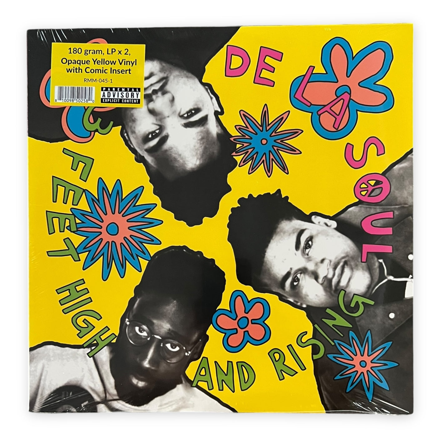 DE LA SOUL - 3 Feet High & Rising - OPAQUE YELLOW VINYL - REISSUE - LP VINYL - BRAND NEW
