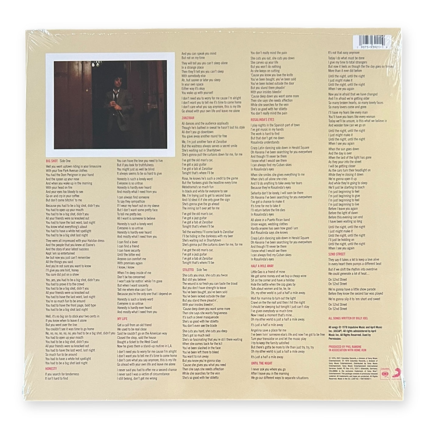 BILLY JOEL - 52nd Street - REISSUE - LP VINYL - BRAND NEW