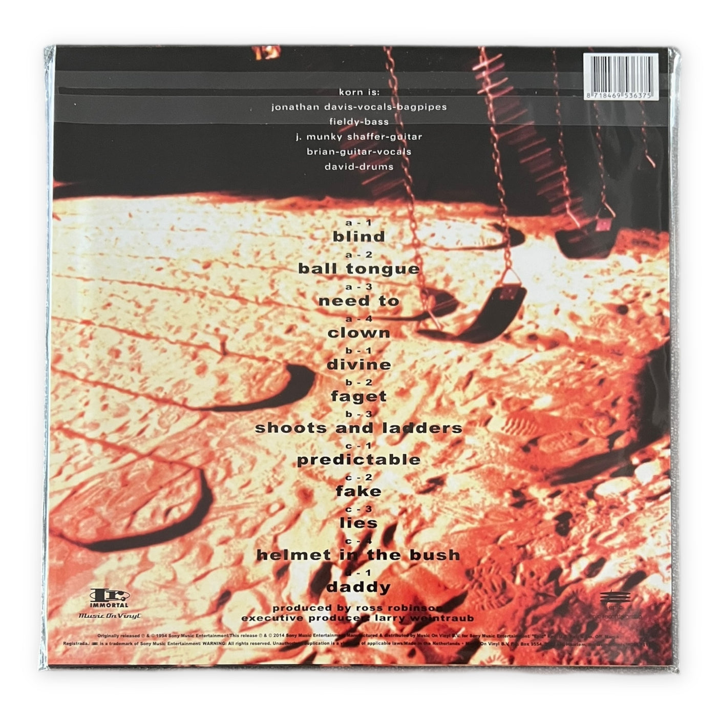 KORN – Korn (Self Titled) | 180gm Reissue | Brand New LP Vinyl Album