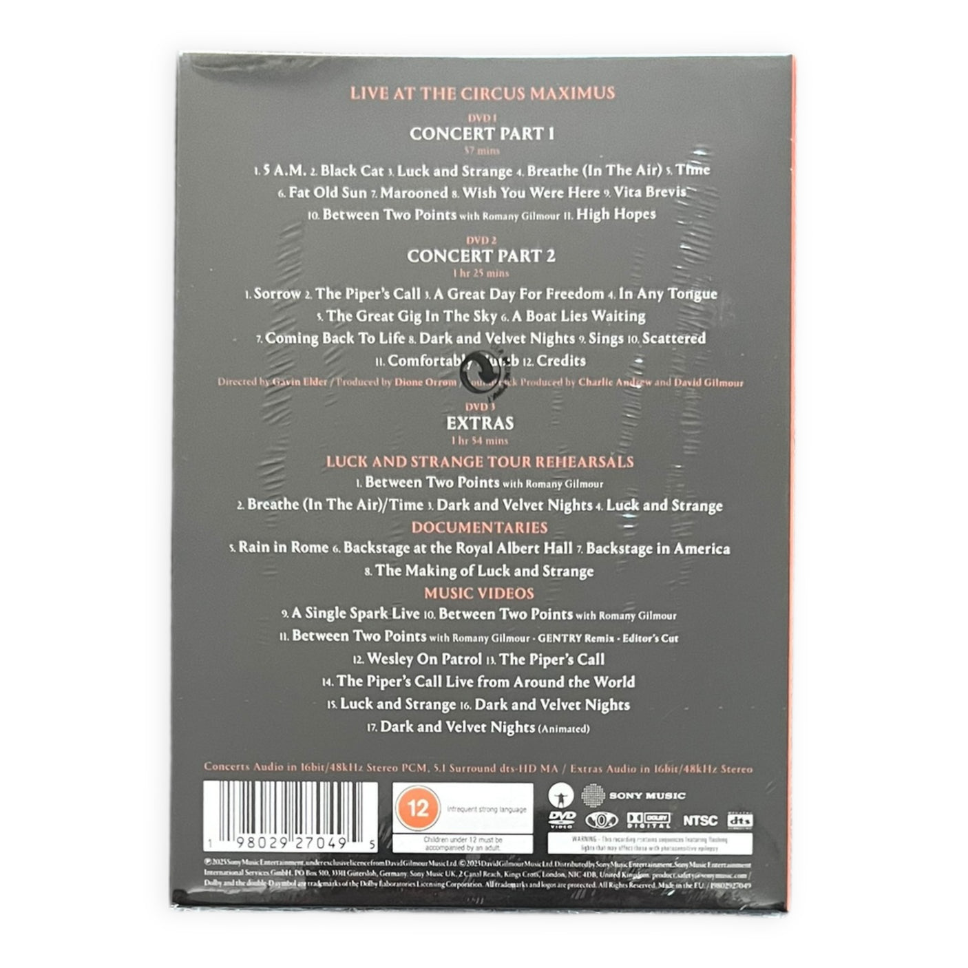 DAVID GILMOUR - Live At The Circus Maximus - DVD - BRAND NEW