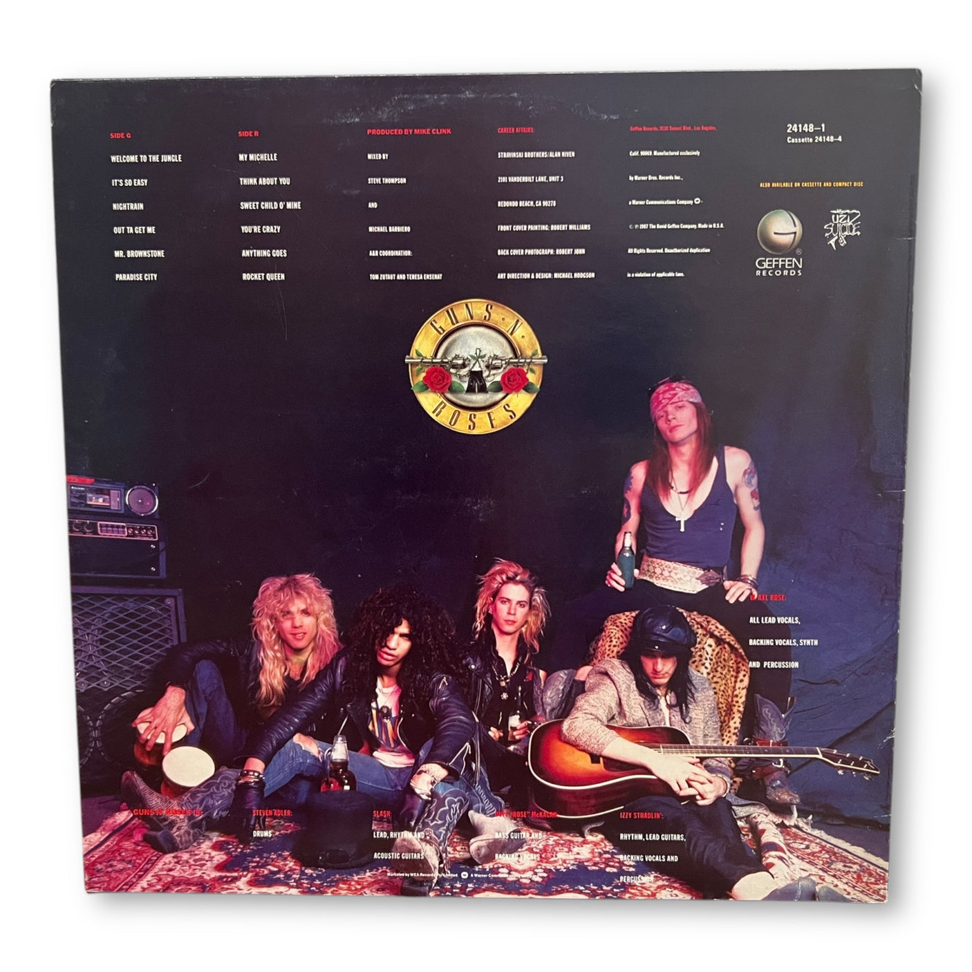 GUNS N ROSES - Appetite For Destruction - USED LP VINYL - VG+/VG+