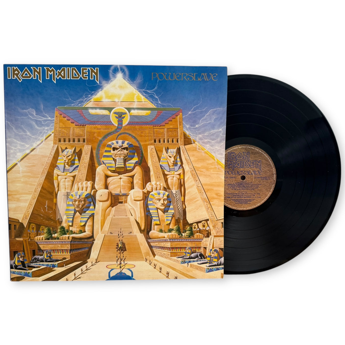 IRON MAIDEN - Powerslave - USED LP VINYL - ORIGINAL 1984 EUROPE PRESS - VG+/VG+