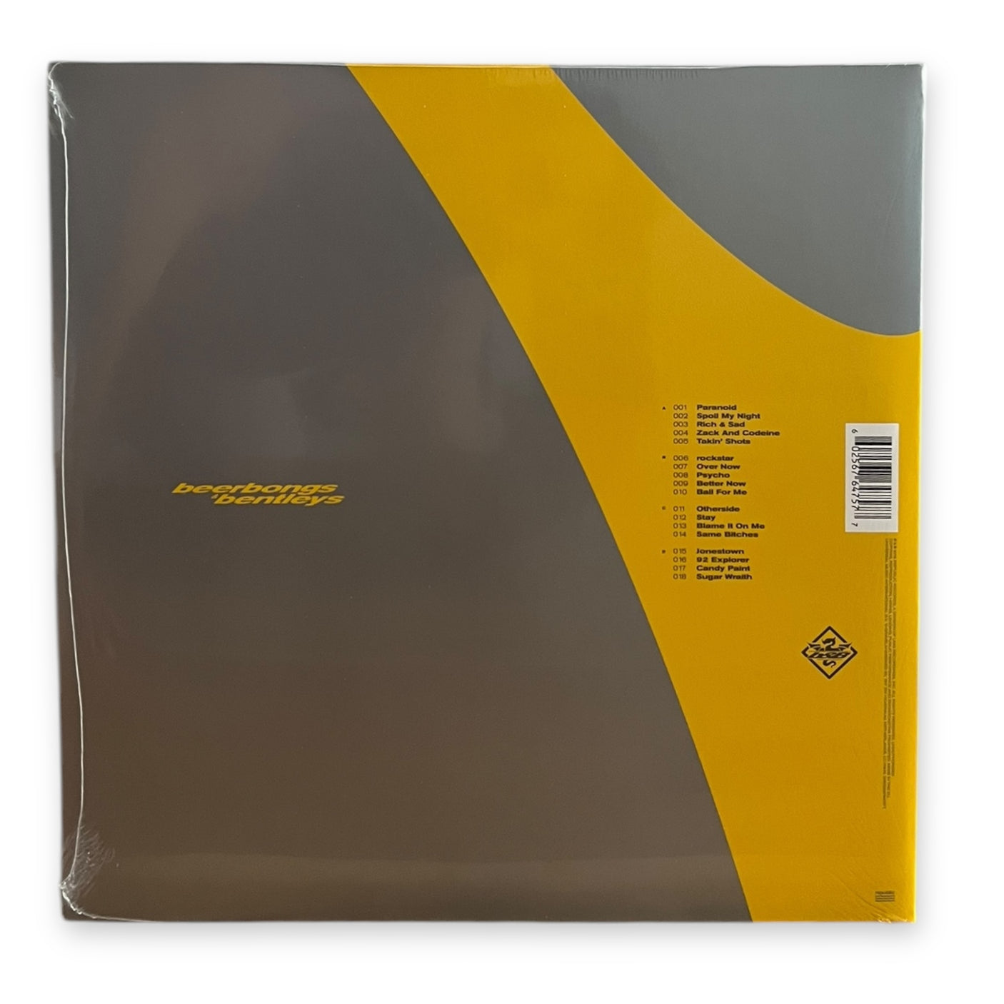 POST MALONE - Beerbongs & Bentleys - LP VINYL - LIMITED EDITION CLEAR VINYL - BRAND NEW