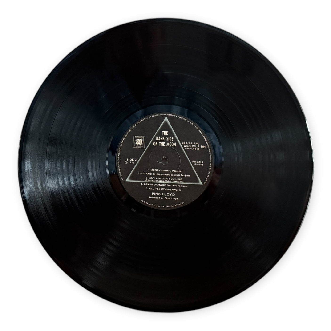 PINK FLOYD - The Dark Side Of The Moon - USED LP VINYL - AUSTRALIAN QUADRAPHONIC EDITION - VG/VG