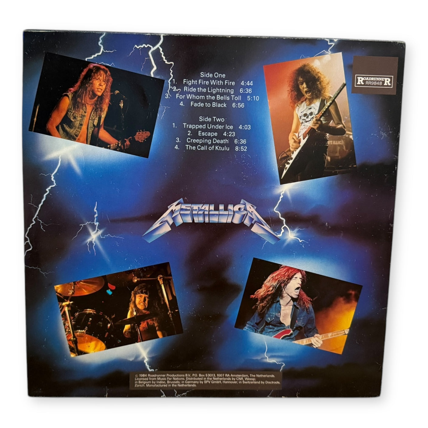 METALLICA - Ride The Lightning - USED LP VINYL - 1984 EUROPE FIRST YEAR PRESS - VG/VG+