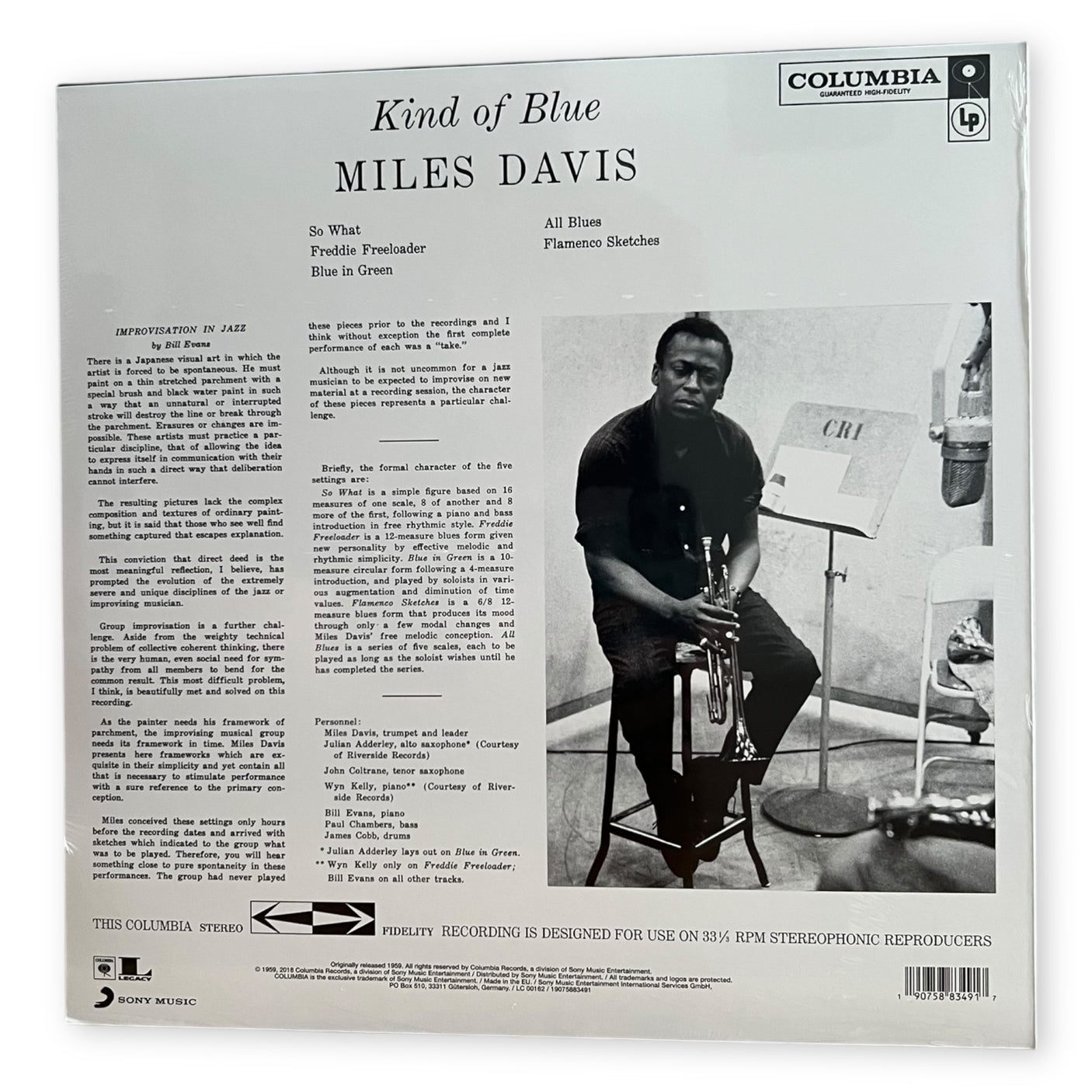 MILES DAVIS - Kind Of Blue - LP VINYL - LIMITED EDITION BLUE VINYL - BRAND NEW