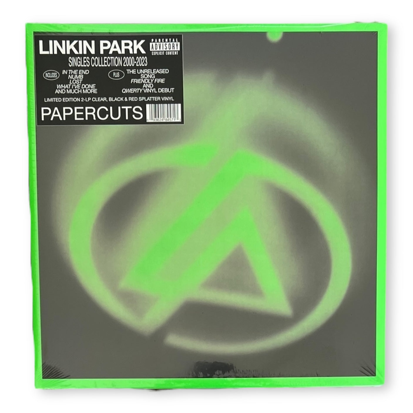 LINKIN PARK - Papercuts - LP VINYL - LIMITED EDITION CLEAR WITH BLACK & RED SPLATTER VINYL - BRAND NEW