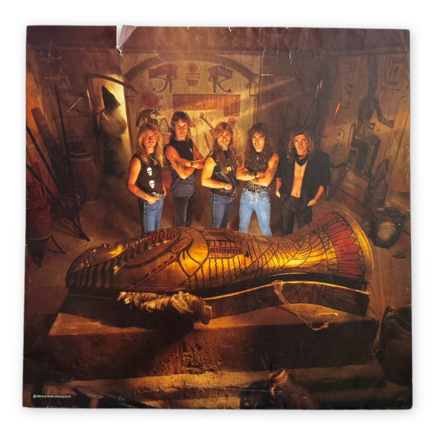 IRON MAIDEN - Powerslave - USED LP VINYL - ORIGINAL 1984 EUROPE PRESS - VG+/VG+