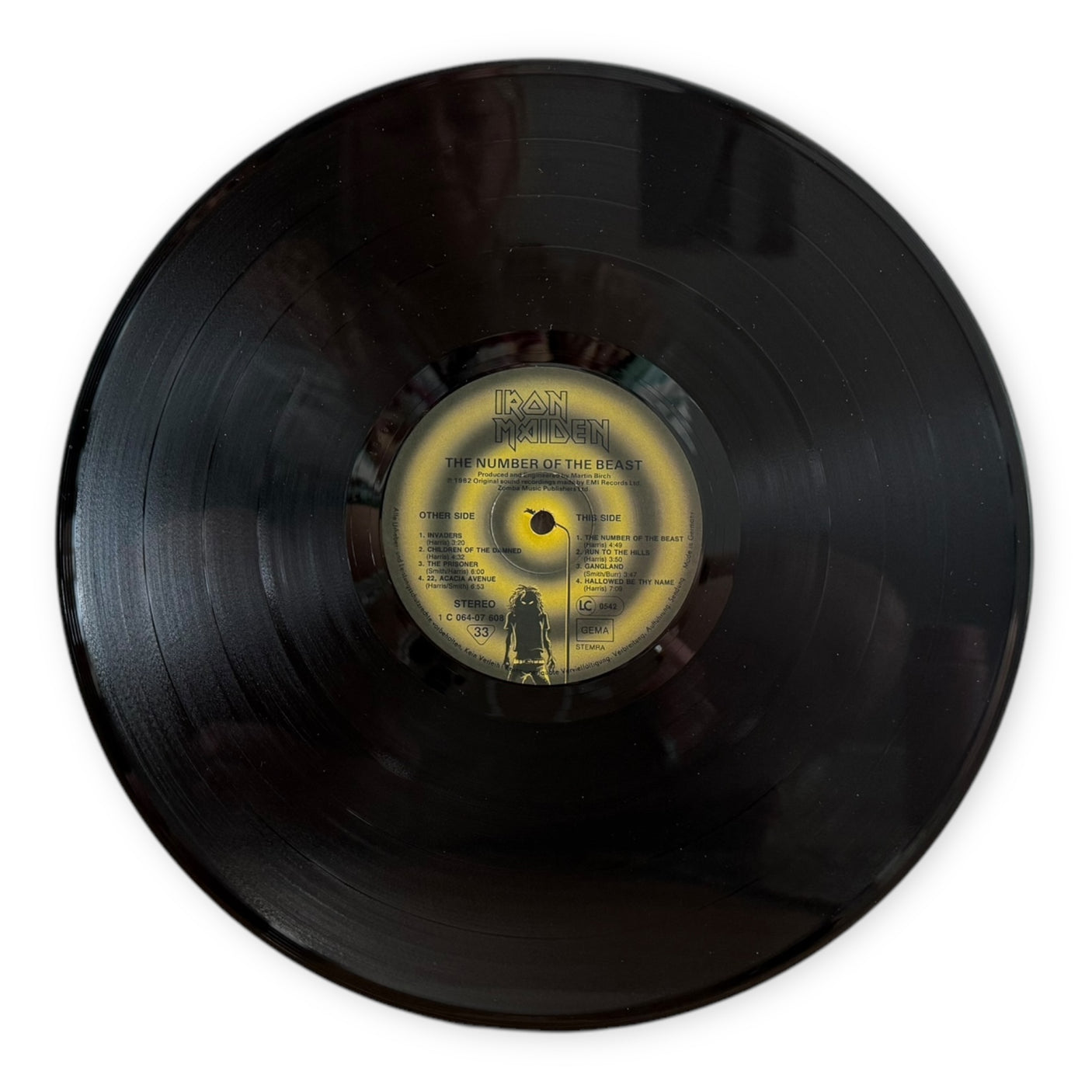 IRON MAIDEN - The Number Of The Beast - USED LP VINYL - ORIGINAL 1982 EUROPE PRESS - G+/VG