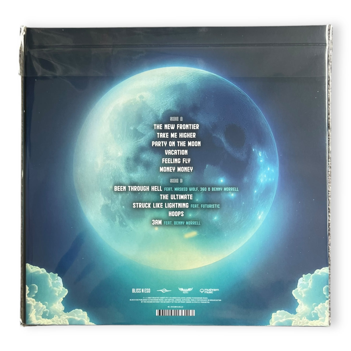 BLISS N ESO - The Moon (The Light Side) - BLUE & WHITE MARBLED VINYL - LP VINYL - BRAND NEW