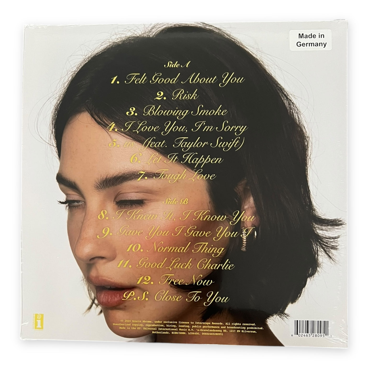 GRACIE ABRAMS - The Secret Of Us - LP VINYL - YELLOW OPAQUE VINYL - BRAND NEW