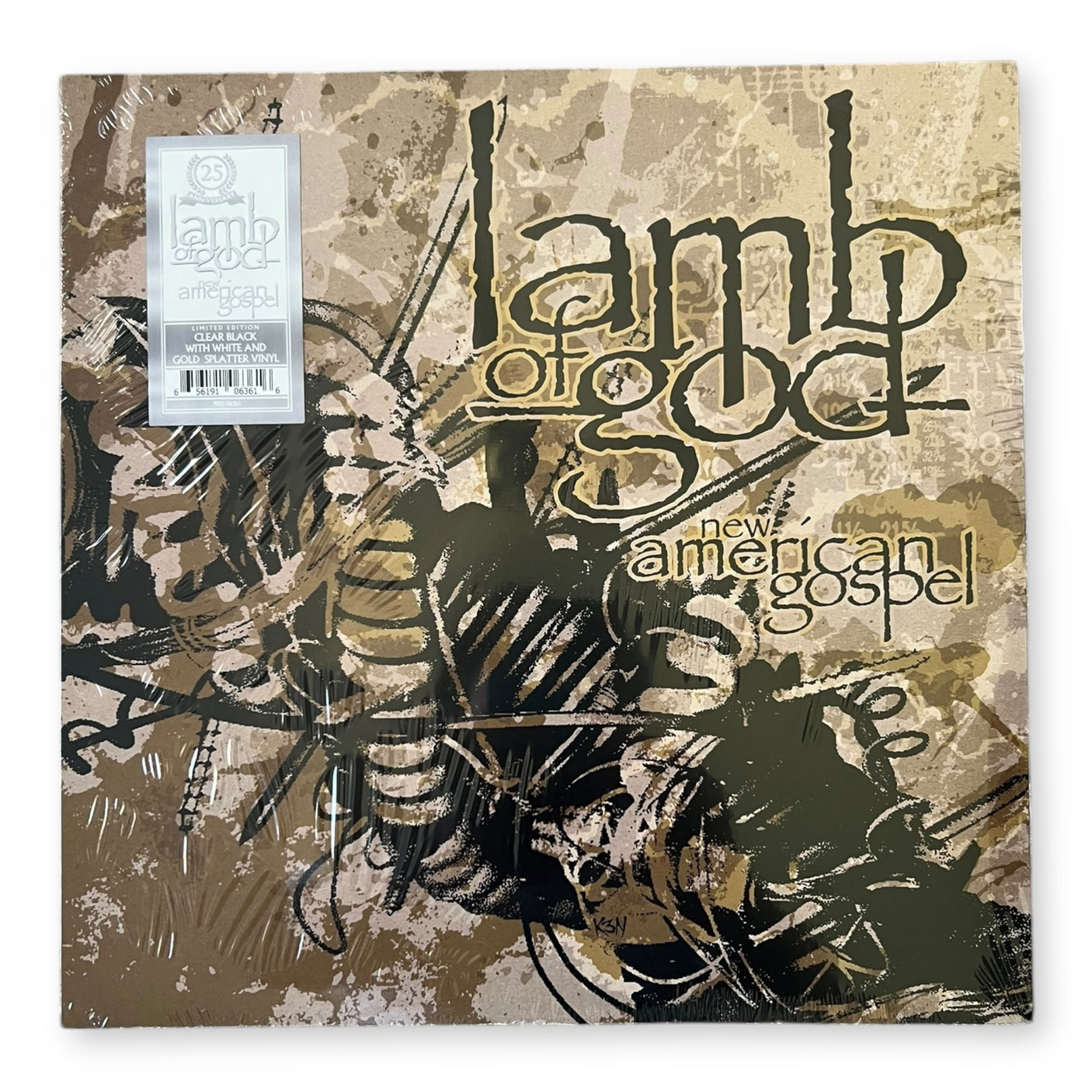 LAMB OF GOD - New American Gospel - LP VINYL - CLEAR BLACK WITH WHITE & GOLD SPLATTER VINYL - BRAND NEW