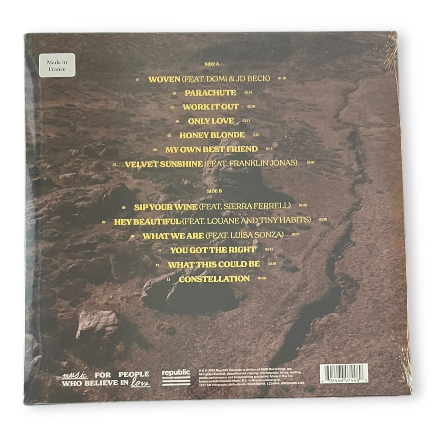 JOE JONAS - Music For People Who Believe In love - LP VINYL - CLOUDY WHITE COLOURED VINYL - BRAND NEW