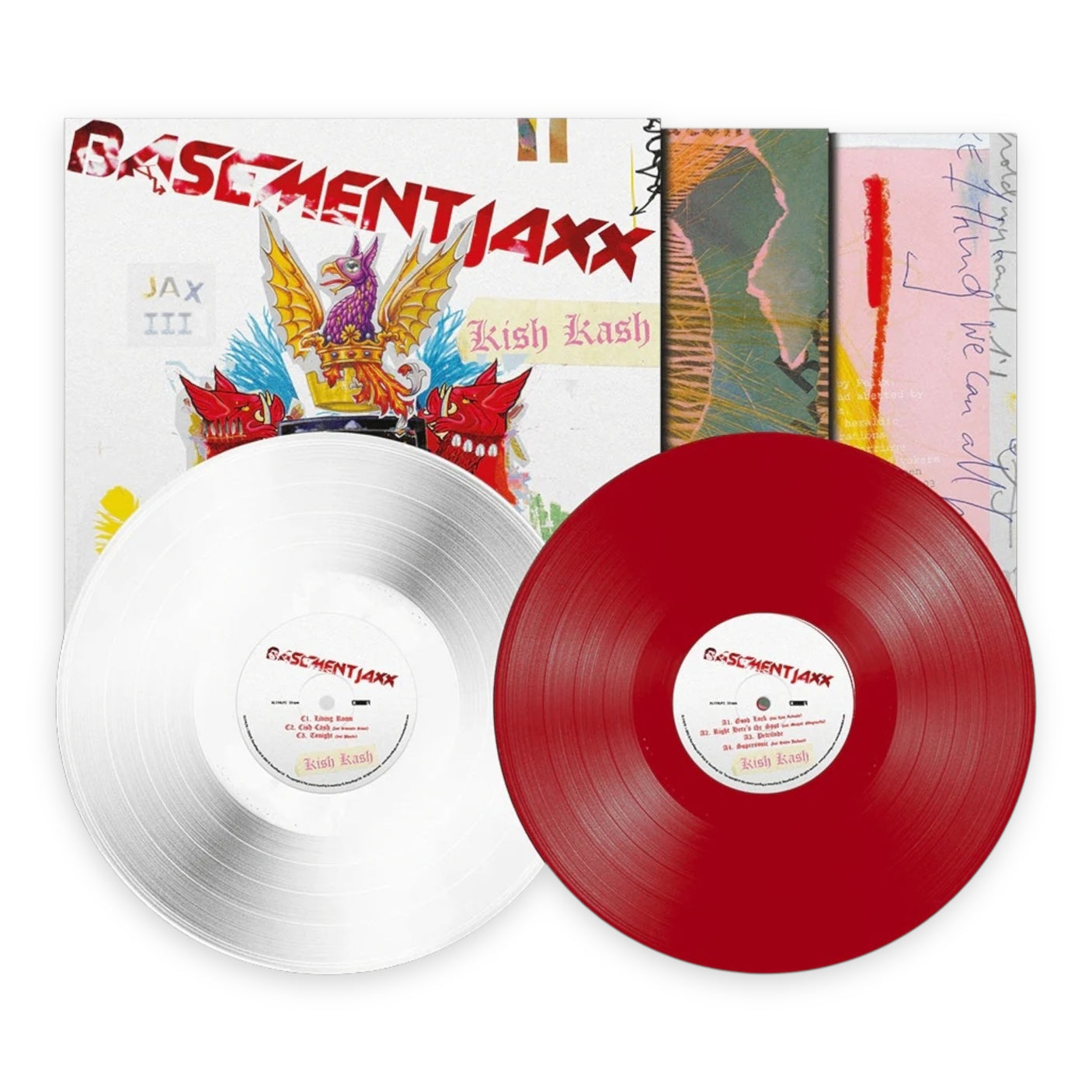BASEMENT JAXX - Kish Kash - LP VINYL - RED & WHITE VINYL - REISSUE - BRAND NEW