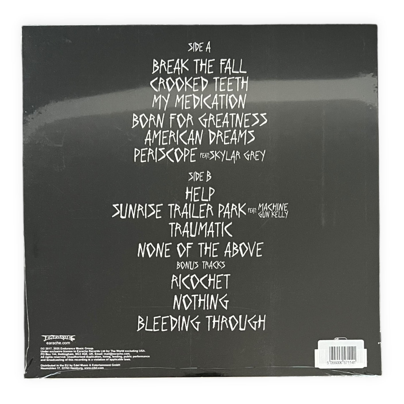 PAPA ROACH - Crooked Teeth - LP VINYL - DELUXE EDITION - DARK BLUE VINYL - BRAND NEW