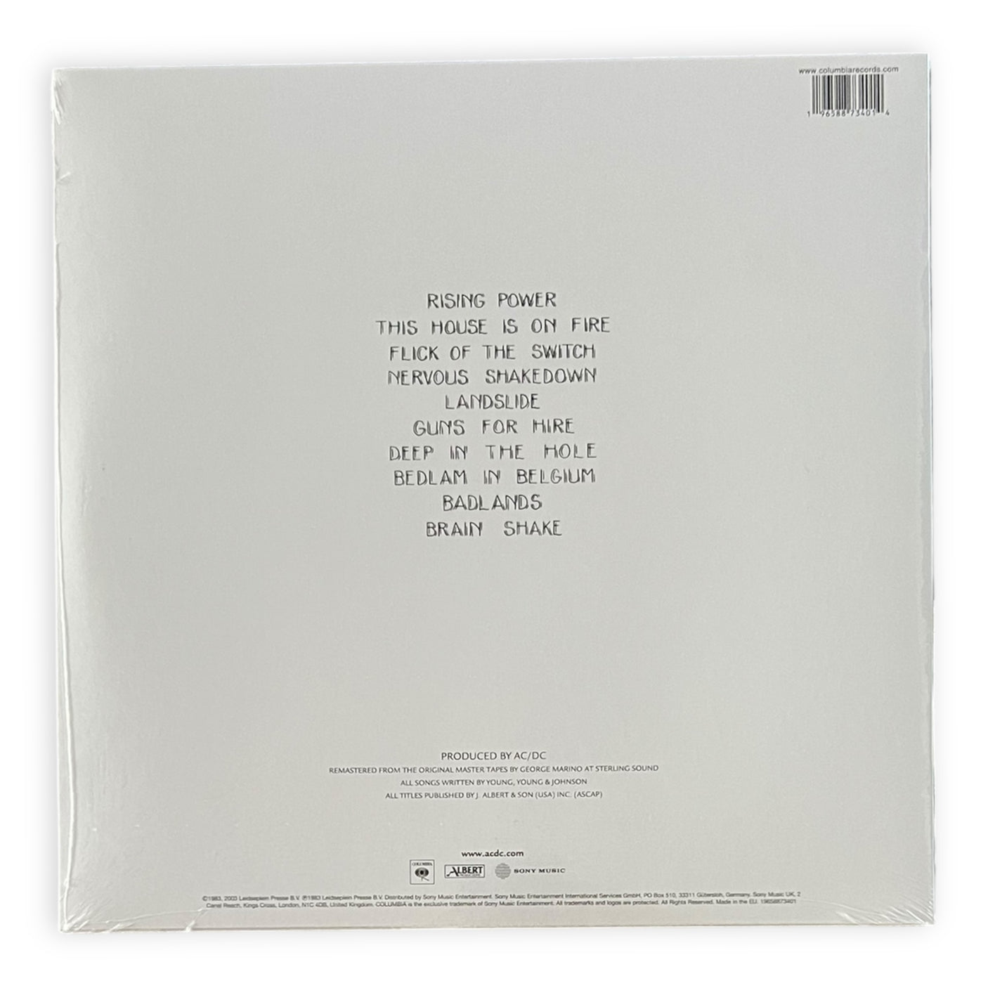 AC/DC - Flick Of The Switch - LP VINYL - 50th ANNIVERSARY GOLD NUGGET VINYL - BRAND NEW