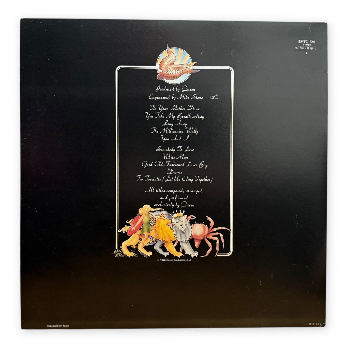 QUEEN - A Day At The Races - USED LP VINYL - ORIGINAL 1976 UK PRESS - VG+/VG+