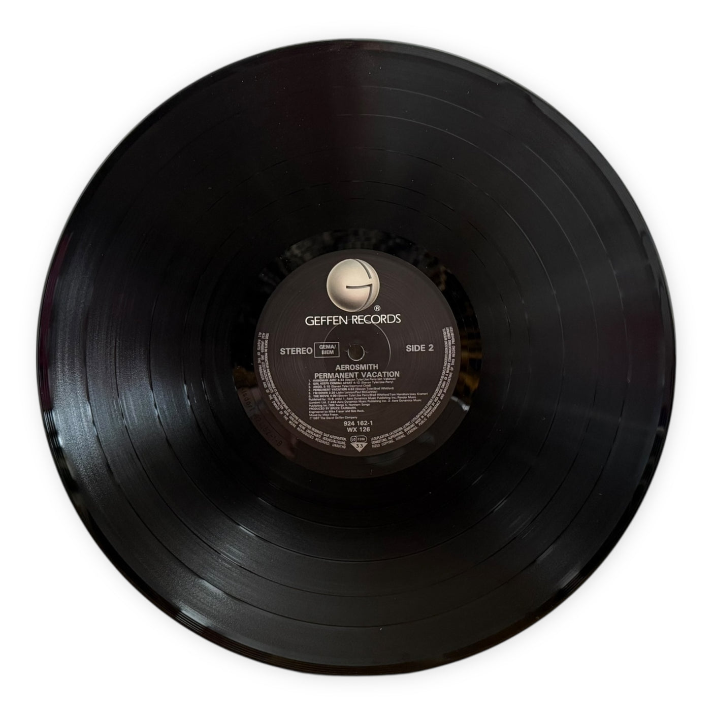 AEROSMITH - Permanent Vacation - USED LP VINYL - ORIGINAL 1987 EUROPE PRESS - VG+/VG+