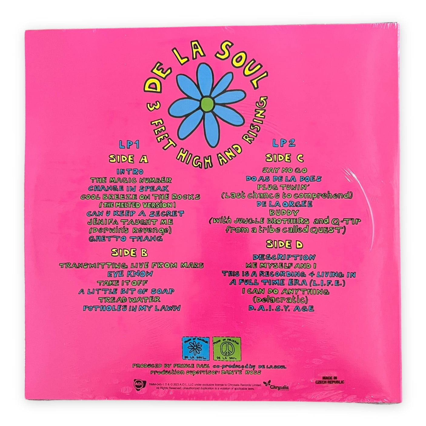 DE LA SOUL - 3 Feet High & Rising - OPAQUE YELLOW VINYL - REISSUE - LP VINYL - BRAND NEW